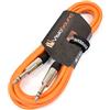 VisioSound Cavo patch audio bilanciato da jack TRS stereo da 6,35 mm a jack TRS (3 m, arancione)