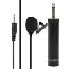 Drfeify Microfono Erhu Lavalier, Cavi Corazzati 5M/10M, Supporto 360°, Spina Dorsale Cablata Professionale, Nero, per Musicisti, Gruppi di Jazz, registrazioni in Studio, performance ao vivo, lezioni musicali