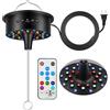 GREATRICH Motore Palla da Discoteca con Telecomando, Base Sfera Rotante, Luci Discoteca, Luci DJ, Luce Led 30 RGB, 5 Velocità, Batteria/Cavo, Luci per Feste, Palla Luminosa Decorazione