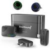 ZealSound Mini Microfono Wireless (2TX+3RX), Microfono Lavalier Per *Phone DSLR Camera PC, 48kHz/24 Bit Con 100ft ANC 40h-battery, Riduzione Del Rumore, Hi-Fi Audio, Microfono Senza Fili Per Vlog