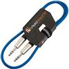 VisioSound Cavo Jack Stereo TRS 6.35mm 1/4 a Jack TRS/Cavo Patch Segnale Audio Bilanciato 1m Blu