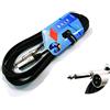 PROEL BULK220LU1 Cavo professionale audio per Microfono con connessioni spina jack Mono Ø 6.3 mm a spina volante XLR 3P Maschio, Nero