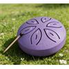 Generic Tamburo per lingua in acciaio da 7,6 cm - Mini tamburo chakra a 6 note con borsa, mazze e spartiti - percussione portatile per meditazione, yoga, giardino all'aperto