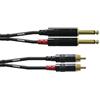 Cordial CFU 0.6 PC cavo di interfaccia e adattatore 2x Cinch 2x Plug 6.3mm Nero