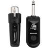 LVYXON Wireless UHF XLR trasmettitore ricevitore sistema per microfono dinamico e chitarra con mixer audio, 20 canali, 550,25-573,75 MHz, portata 30-50 m, 20Hz-20KHz, ABS nero (1 vassoio 1)