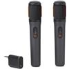 JBL Set di Microfoni Senza Fili JBL PartyBox 2/Microfono Dinamico Digitale Senza Fili 2,4 GHz/Unidirezionale/Distanza Effettiva Fino a 98,8 piedi (30 m)/Nero JBLPBWIRELESSMIC