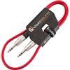 VisioSound Cavo Jack Stereo TRS 6.35mm 1/4 a Jack TRS/Cavo Patch Segnale Audio Bilanciato 1m Rosso