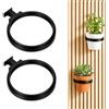 FARYODI Supporto per piante da parete, set da 2: mensola sospesa nera per pannelli acustici, senza foratura, accessori multifunzionali per piante per soggiorno, camera da letto, mensola sospesa nera