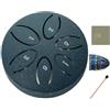 Generico Tamburo Della Pioggia - Da 8 Cm 6 Note Tamburo Ritmico Per Esterno Per Bambini,Strumento Portatile Per Meditazione All Aperto Per Giardino Scuola Casa Principianti Adulti Bambini Yoga
