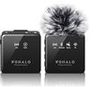 VOHALO Microfono Lavalier Wireless con Monitoraggio in Tempo Reale Ducking | Audio Accompagnamento Riverbero Mute Cancellazione del Rumore Microfono Bluetooth per iPhone iPad Android Phone PC