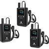 Retekess TT129 Sistema di Guida Turistica Wireless con 3 Trasmettitori, Sistema di Cuffie Audio per Guida Turistica, Full Duplex, 100 M, 20 ore di Standby, Funzionamento One-Touch, per Formazione