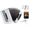 Classic Cantabile Fisarmonica Classic Cantabile 96 bassi Secondo V, set bianco, 37 tasti | Estensione F-f'' (come nella maggior parte delle Hohner 96 bassi);96 bottoni; 3 cori nel registro acuto; 7 registri;4 kg