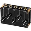 WANGCL Mixer passivo portatile a 4 canali con 4 ingressi RCA stereo e 1 uscita RCA stereo per un controllo esteso di strumenti di miscelazione lettori CD, ecc