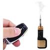 Yiduomile Mini macchina del fumo in metallo, per fotografia, feste e creazione di atmosfera, generatore di nebbia durevole e portatile (oro nero)