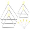 SENJEOK 5 campanelle triangolari di 5 dimensioni, 10, 12, 15, 17, 20 cm, percussioni a mano triangolari con attaccante per rima, chiesa, fattoria