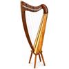 Uzman Harfen 22 Saitige Claddagh Arpa a leva celtica con 22 alette semitonali, effetto palissandro, fondo risonanza in abete, borsa per il trasporto, chiave accordatrice, corde di ricambio e