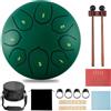 DEPAR Tamburo in acciaio, 8 note da 15 cm, tamburo a disco, in acciaio, lingua, percussione, con scatola per accessori, custodia, pick, libro di musica e bacchette