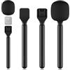 GOMETY Supporto per microfono per DJI Mic 1/2, adattatore manuale per microfono da intervista con manico portatile con spugna, adattatore per microfono a mano senza fili per DJI Mic Rode Wireless GO