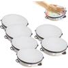 Bollisate Tamburello | Tamburo Manuale Da 15 Cm Con Sonagli | 6 Pezzi Strumento Musicale Educativo Per Danza Yoga Meditazione Scuola Casa Feste Ricreative