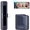 KIMAFUN Microfono Lavalier Wireless per Telefoni Android di Type-C, Lapel Mic Plug-Play per Youtube/Facebook/Tik Tok Live Stream, Vlogger, Registrazione Video, Intervista, G50-3(1TX+1RX)