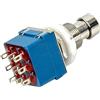 SHOWERORO Pedale Per Effetti Per Chitarra Stomp in Metallo 3pdt True Bypass Connettore 9 Pin Blu Per Bypass Circuito Effetti Vintage e Controllo Led Strumenti Musicali