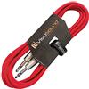 VisioSound Cavo Jack Stereo TRS 6.35mm 1/4 a Jack TRS/Cavo Patch Segnale Audio Bilanciato 3m Rosso
