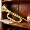 Generic Tromba con design curvo staccabile per giocare casual piccoli incontri e collezionisti di musica, oro