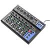 YUYUZI Mixer audio a 7 canali con Bluetooth e alimentazione phantom da 48 V, mixer digitale DJ per live streaming, podcast e home studio, con interfaccia USB