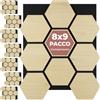 tectake® Set da 8 Pannelli Fonoassorbenti legno, 76 x 62 cm, Pannelli Decorativi per Pareti, Effetto Legno, MDF e Feltro, Assorbimento Acustico, Design Esagonale, Montaggio Facile - Rovere Chiaro