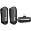 Moman M1CXL Microfono Lavalier Wireless, iPhone 14/13/12/11/X, 2TX+1RX | Doppio microfono, pickup omnidirezionale, riduzione del rumore, Plug & Play, monitoraggio in tempo reale, batteria 6 h