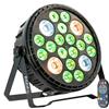 Ibiza - BIGPAR-16RGBW4WWCW - Proiettore PAR XXL - 16 LED RGBW Multicolour + 4 LED UV bianco caldo e freddo - 12 canali DMX - Effetto stroboscopico e dimmer - Feste, palchi, spettacoli, eventi