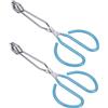 MSY BIGSUNNY Pinze da cucina a forbici in Acciaio inox Clip per cibo, Blu, Set di 2