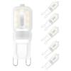 WULUN Lampada G9 3W LED con copertura bianca lattea, bianco freddo 6000K, 300Lumen, non dimmerabile, sostituzione per lampade alogene 30W G9, 220-240V, confezione 6