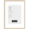 JUNOMI Cornice A3 (29,7x42 cm) in Legno Colore Rovere | per Poster e Stampe | Vetro sintetico, profilo sottile 1,3 cm, appendibile in verticale e orizzontale