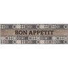 vidaXL Tappeto da Cucina Grigio buon appetito 180 x 60 cm