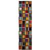 Pierre Tappeti Tappeto salotto moderno BOUTIQUE 952 multicolore a quadri cm.60x230 passatoia corsia corridoio