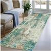 BORKOY Tappeti Runner Passatoia 50x60cm Tappeto Corridoio Lungo Cucina Moderno Antiscivolo Lavabile Verde Grigio Morbido per Ingresso Ufficio Sala Soggiorno Lavanderia e Camera da Letto