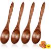 Cobee Cucchiaio Legno, Set Da 4 Piccoli Da 15cm Per Miele, Tè, Zuppa, Caffè, Condimenti E Marmellate