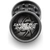 Santa Cruz Shredder Macinino per erbe aromatiche con parte superiore zigrinata per una presa più forte, 2 pezzi, misura media 2,2, colore: nero