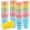 ZOENHOU 120 bicchieri di carta multicolore da 500 ml, bicchieri di carta colorati per progetti fai da te, feste, matrimoni ed eventi, 6 colori