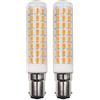 ASAIHKUN B15D LED lampadina AC 230V SBC baionetta 7.5W equivalente 70W-120W alogena lampadine bianco caldo 3000K nessun sfarfallio vetro chiaro non dimmerabile per macchina da cucire lampada da terra (2 Pack)