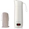 AEMCHDM 400ML Bollitore Elettrico da Viaggio, 4 Livelli di Temperatura