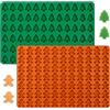 Webake 2 stampi in silicone per cioccolatini natalizi, mini stampi a forma di albero di Natale, omino di pan di zenzero, stampi gommosi per fai da te, cioccolato, biscotti, caramelle