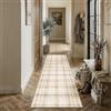 PureCozy Tappeto Corridoio 60x180cm Beige Moderno Geometric Tappeti | Cucina, Antiscivolo, Lavabile in Lavatrice, Camera da Letto, Scendiletto, Ufficio, Lungo, Pelo Corto