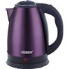 Hagen - Bollitore elettrico compatto in acciaio inox, design elegante, base a 360°, capacità 1,8L, 1500W, base a 360°, filtro rimovibile e lavabile, Violet