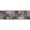 vidaXL Tappeto da Cucina mosaico nero 150 x 45 cm 100% Poliammide