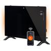 Mellerware - Radiatore elettrico WIFI a basso consumo vetro Warmy 2000 W | 4 modalità di funzionamento | 0-45 °C | Supporto pavimento/parete | Timer programmabile 24 ore | 81 x 48 x 21 Convettore