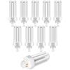 TobeBright 26W Gx24Q-3 4 Pin Lampadina Fluorescente Compatta, Bianco Neutro 4000K 4 Pin Triple Tubo Lampada CFL PLT-26W 840 Plug in Lampadina CFL Risparmio Energetico per Aula Garage Lab, 10-pack