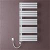 doporro Scaldasalviette Elettrico 131x60 cm 1000 W con Termostato e Timer | Colore Bianco, Acciaio al Carbonio, Termostato Digitale, Temperatura Regolabile, Montaggio a Parete, Funzione Portasciugamani