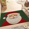 Generic Tappeto antiscivolo, tappetino natalizio per interni ed esterni, decorazione natalizia per casa, garage, patio (Babbo Natale)